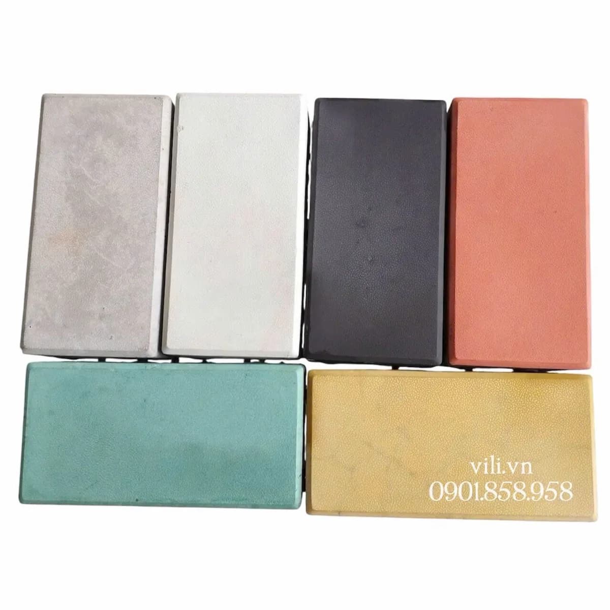 Gạch Vỉa Hè chữ nhật bóng da bưởi