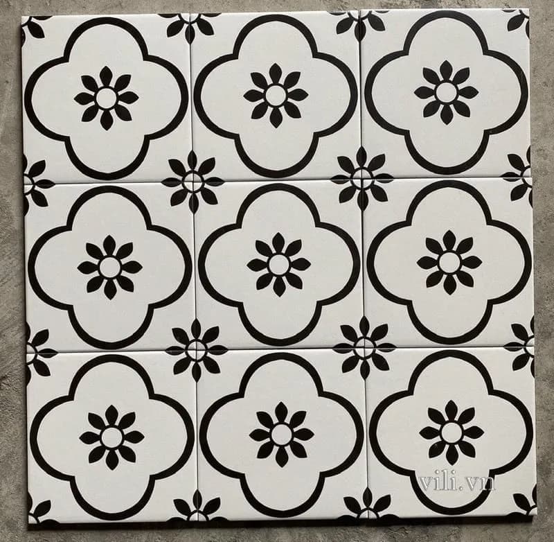 Gạch bông lát nền 20x20 VL2086  cổ điển