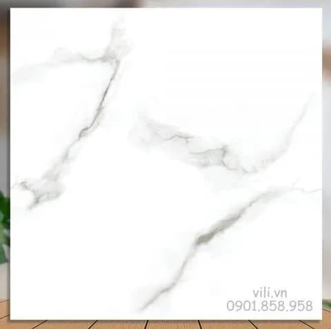 Gạch lát nền 60X60 Catalan XS 76023 đá bóng trắng vân mây