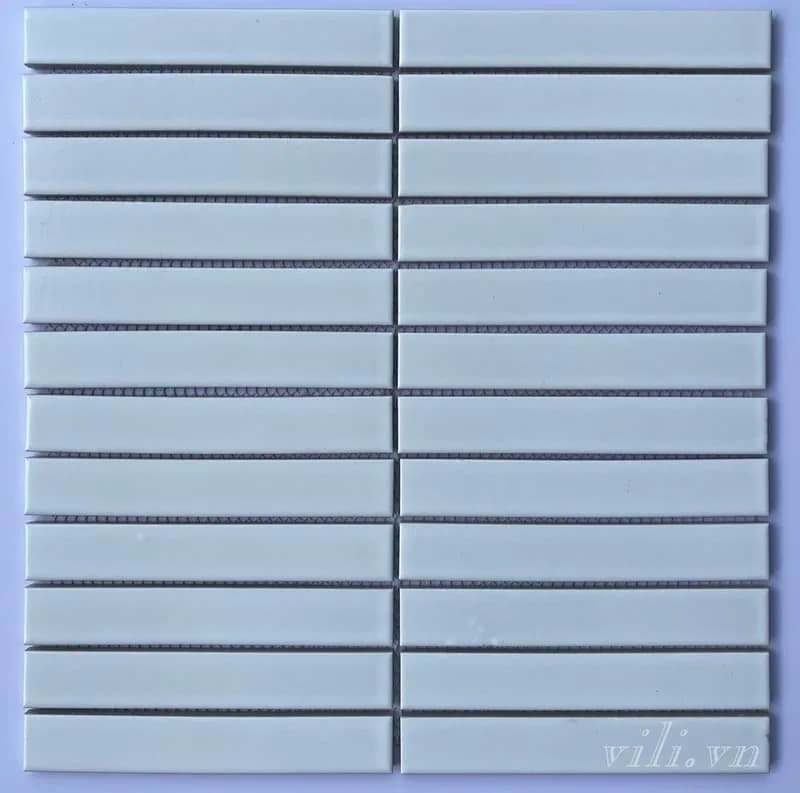 Gạch mosaic que đũa 2201M màu trắng