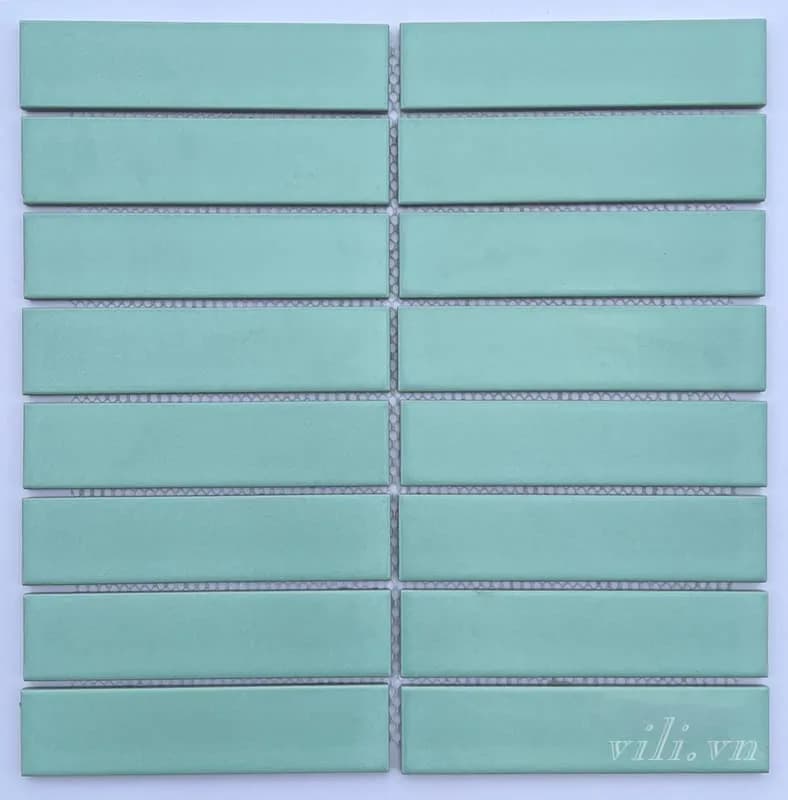 Gạch mosaic que đũa 3205M màu xanh nhạt