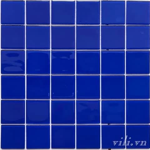 Gạch trang trí mosaic thủy tinh MH 4801 xanh dương