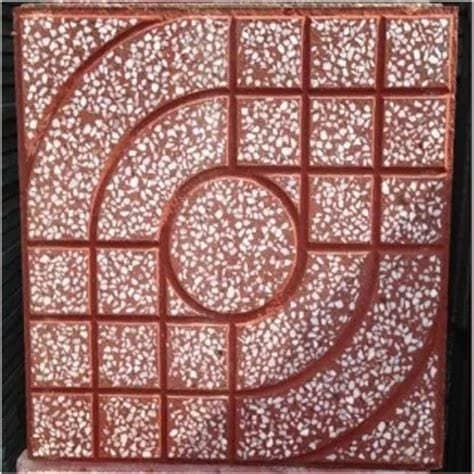 Gạch Lát Vỉa Hè 40x40 Terrazzo Mắt Nai Đỏ