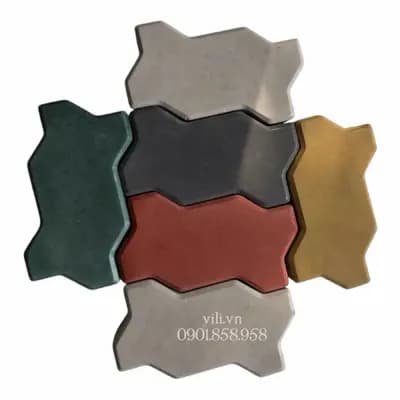 Gạch Vỉa Hè Con Sâu bóng da bưởi