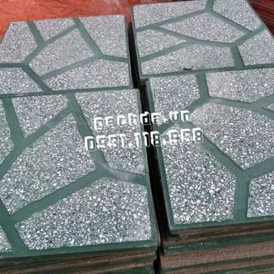 Gạch Lát Vỉa Hè 40x40 Terrazzo Giả Đá Xanh