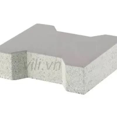 Gạch Vỉa Hè Terrazzo Chữ I Xám