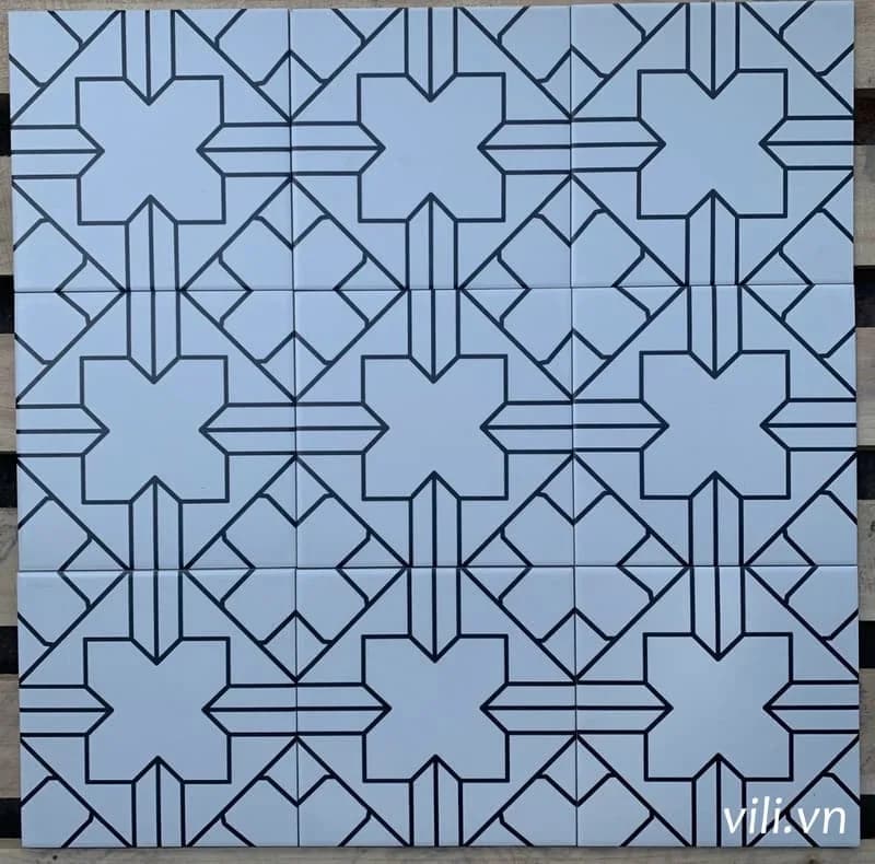 Gạch bông lát nền 20x20 VL208 cổ điển