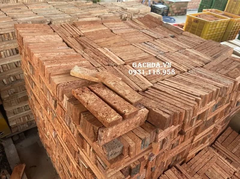 Gạch cổ ruột ốp tường 5x19-20 cm ốp trang trí