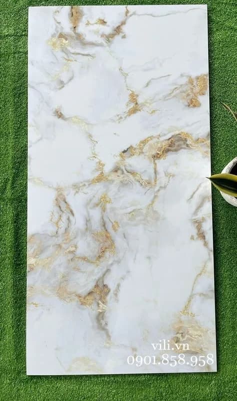 Gạch lát nền 60X120 BD 121007 bóng trắng vân vàng