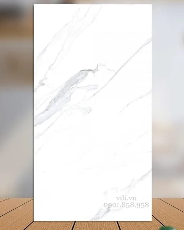 Gạch lát nền 60X120 Catalan 12001 đá bóng trắng vân mây