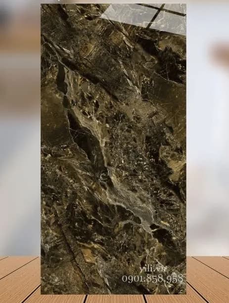 Gạch lát nền 60X120 Catalan 12023 đá bóng vân đá nâu