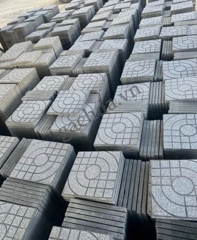 Gạch Lát Vỉa Hè 40x40 Terrazzo Mắt Nai Xám