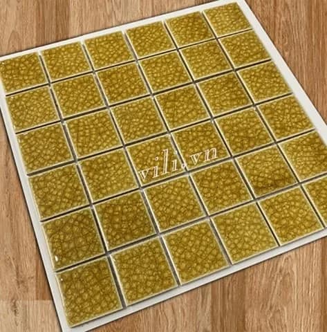 Gạch trang trí mosaic men rạn đơn sắc MHG 937
